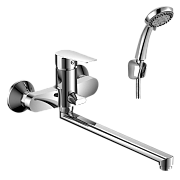 Смеситель для ванны Rossinka S35-33 с нажимным дивертором