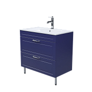 Тумба с умывальником, напольная, 80 см, синий, Oxford, IDDIS, OXF80N0i95K