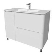 Тумба с умывальником, напольная, 100 см, белая, Edifice, IDDIS, EDI10WFi95K