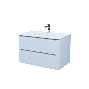 Тумба с умывальником, подвесная, 80 см, голубой, Edifice, IDDIS, EDI80B0i95K