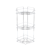 Полка трёхъярусная угловая, проволока стальная, хром, Grid, Milardo, GRICC3CM44 Полка трёхъярусная угловая, проволока стальная, хром, Grid, Milardo, GRICC3CM44