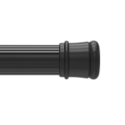 Карниз для ванной комнаты, 110-200 см, черный, Easy, Milardo, 014A200M14