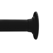 Угловой карниз для ванной комнаты, 90-180 см, черный, IDDIS, 060A200i14