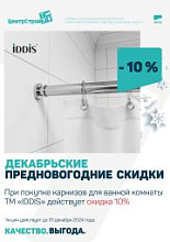 Декабрьские предновогодние скидки: -10% на карнизы "IDDIS"