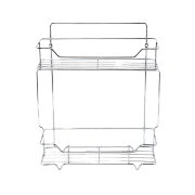 Полка двухъярусная прямая, проволока стальная, хром, Grid, Milardo, GRICS2CM44