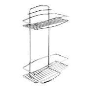 Полка двухъярусная прямая, проволока стальная, 12, Milardo, 212W020M44