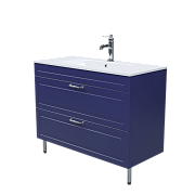 Тумба с умывальником, напольная, 100 см, синий, Oxford, IDDIS, OXF10N1i95K